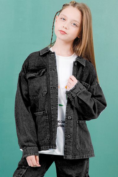 DMB BOYS & GIRLS Дънково яке с джобове за момиче 9-15 години