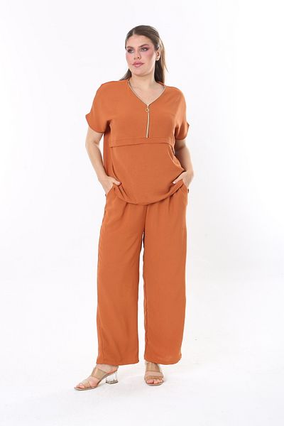 MJORA Tile Aerobin Pants & Blouse Plus Size Set