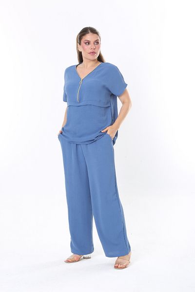 MJORA Set pantaloni și bluză Aerobin albastru