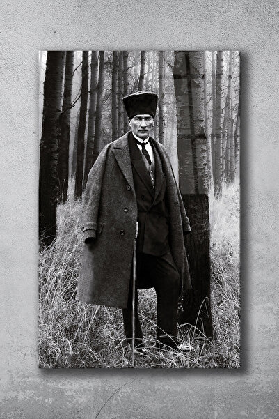 duvarsanatı Γυάλινος πίνακας Mustafa Kemal Atatürk, Ασπρόμαυρο, Διακόσμηση το...