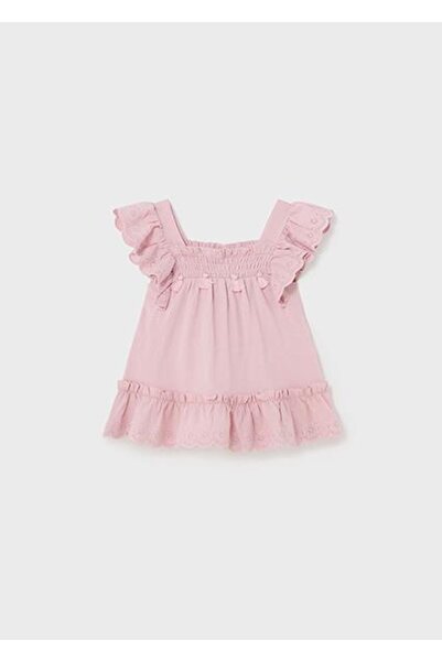 MAYORAL بلوزة للفتيات الصغيرات باللون الوردي 01197-030