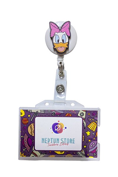 neptünstore Daisy Duck Yoyo - Suport card și suport pentru insignă de identitate