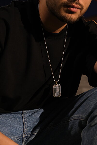 EZG Business Yazısız Asker Künye Model Top Zincir Gümüş Tasarım Kolye