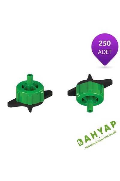 Bahyap Drip Irrigation Dripper Pressure Adjustable Dripper 4 Lt/h - 250 Pieces