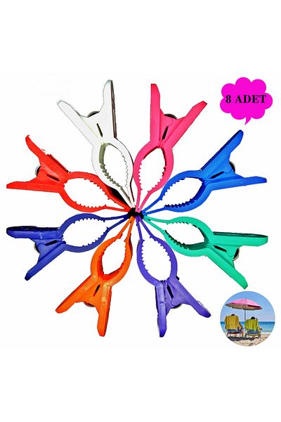 Boldy 8-Piece Beach Latch Sunbed Latch Towel Latch Towel Stabilizer Beach Towel Latch Seaside 8 Pieces
