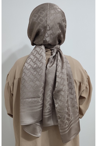 Hint İpek Jakarlı Kutu Desenli Şal