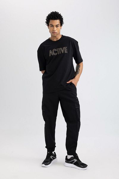 DeFacto Fit Oversize Wide Fit Cargo Pocket Sportsman υφαντό παντελόνι (C1528ax24sm)