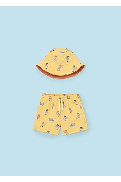 MAYORAL Erkek Bebek Sarı Şapkalı Şort 01647-096