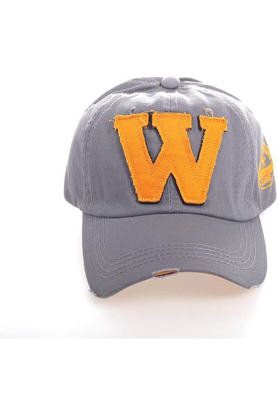 Store W Baseball Unisex Brim 100% Cotton Hat Gray Yellow