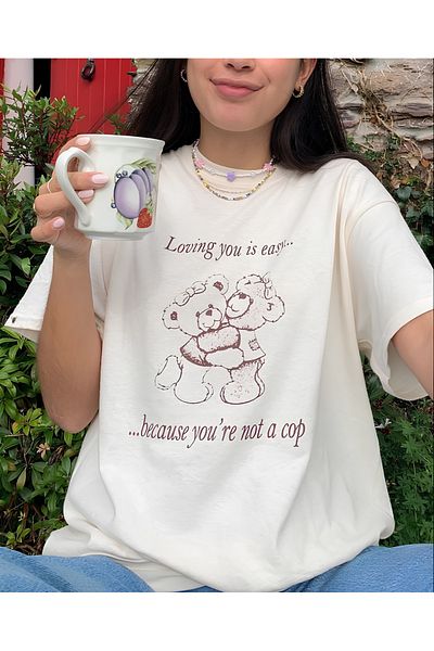 Gofeel Μπλουζάκι Unisex Oversize Esthetic Bear