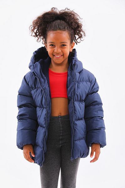 ROBA KIDS Dětská, vodě a větru odolná, vnitřní fleece, s kapucí, zapínání do kapsy, bunda a kabát Puffer RB-750