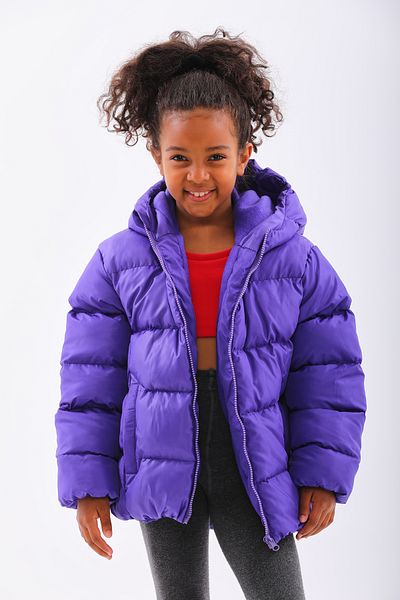 ROBA KIDS Children's, Water and Windproof, Inner Fleece, Hooded, Pocket Snap, Puffer Jacket & Coat RB-750