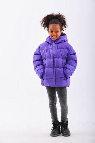 ROBA KIDS Children's, Water and Windproof, Inner Fleece, Hooded, Pocket Snap, Puffer Jacket & Coat RB-750