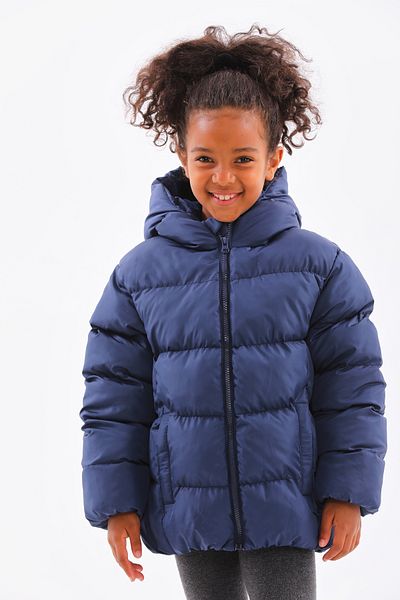 ROBA KIDS Dětská, vodě a větru odolná, vnitřní fleece, s kapucí, zapínání do kapsy, bunda a kabát Puffer RB-750