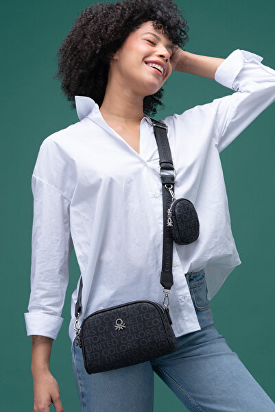 United Colors of Benetton Geantă crossbody de damă BENETTON neagră BNT1278
