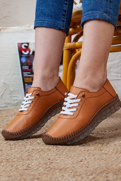 Adım Adım Women's Genuine Leather Extra Light Orthopedic Shoes