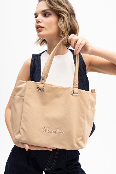 United Colors of Benetton Geantă de umăr Beneton pentru femei - culoarea piel...