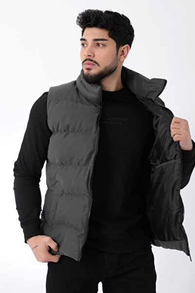 Stilkombin Δερμάτινο γιλέκο Carbon με Εθνόσημο PLDP 2959-1-60270