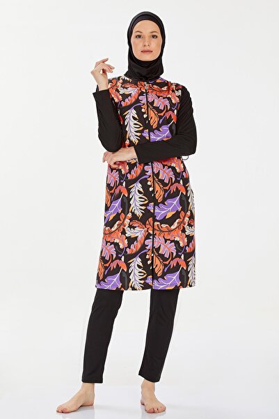 REMSA Πλήρως καλυμμένο Hijab Μαγιό Adara 9251 Μαύρο