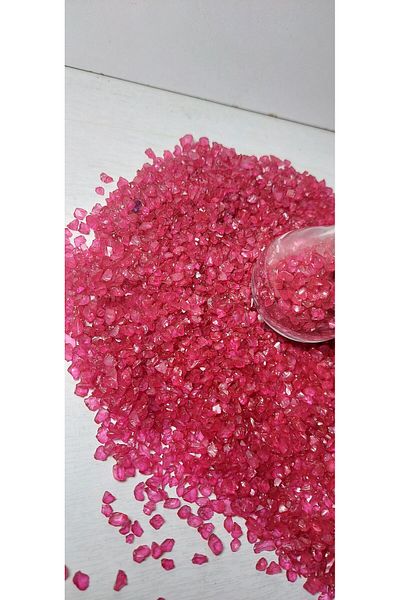 YENİ HEDİYELİK DÜNYAM Fuchsia Broken Glass Hand-Cut-Free Broken Glass from Broken Epoxy 900Gr