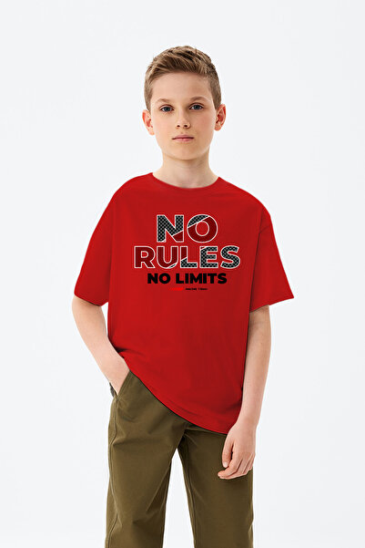 MYADA NO RULES NO LIMITS Κείμενο εμπριμέ μπλουζάκι για αγόρι