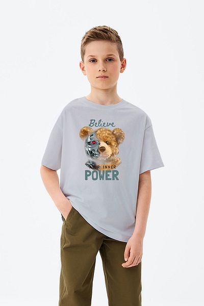MYADA Μπλουζάκι για αγόρια Believe Power Printed