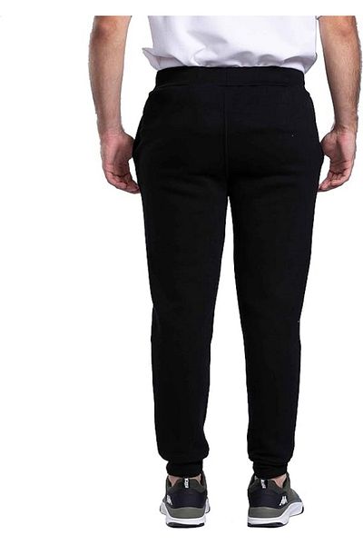 FUNSTYLE Μαύρο καλοκαιρινό αθλητικό παντελόνι Plus Size - Casual Cut, Λαστιχένια πόδια, 2 κλωστές
