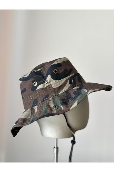 Amor Center Unisex Summer Safari - Foldable Cowboy Hat, Ventilation Holes, Linen/Cotton