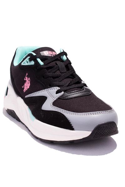 U.S. Polo Assn. Pantofi sport pentru femei U.S. Polo Assn Husky Fx Black Pink Orthopedic Daily