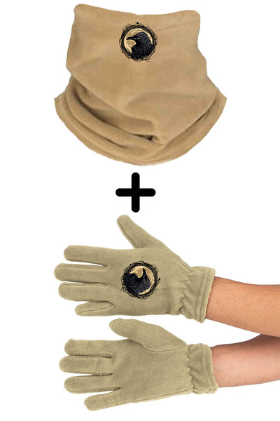 Fanze Set de mănuși beretă cu guler de corb zrn5048