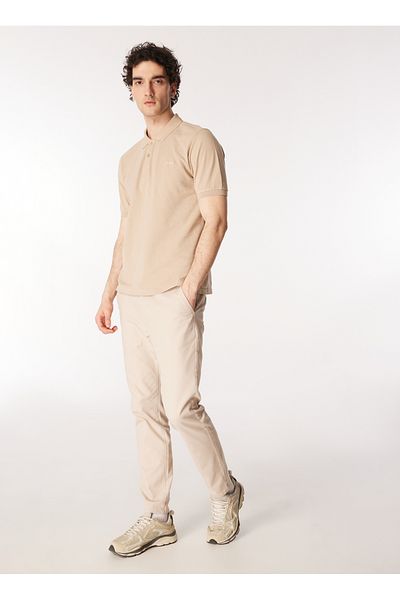 Lee Cooper Μπεζ ανδρικό μπλουζάκι πόλο - 242 LCM 242025 TWINS K. BEIGE