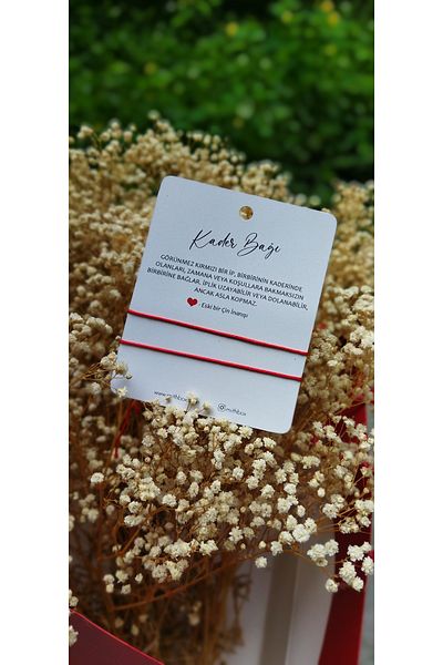 Mithbox Fate Tie Bracelet Red Rope with Written Card