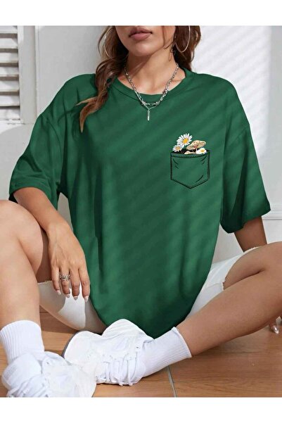 WNWGKN الأزهار المطبوعة للجنسين المعتاد التي شيرت