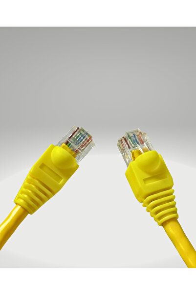 Zerlina 7 Metre Cat 6 Sarı Ethernet Network Kablosu Modem Bilgisayar Kamera Switch