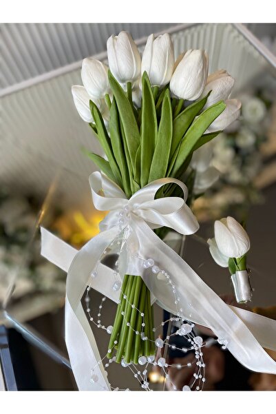 YILDIZ TASARIM ORGANİZASYON Promise Engagement Wedding Wet Tulip Bouquet