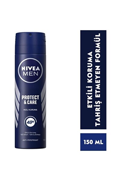 NIVEA Men Erkek Sprey Deodorant Protect&care 48 Saat Anti-perspirant Koruma 150ml
