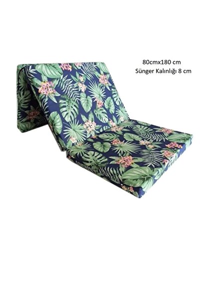 Mor Minder Katlanır Yer Yatağı Tek Kişilik Sünger Minder Yatak 80x180x8cm Gri Kalın Sünger Mavi Yeşil