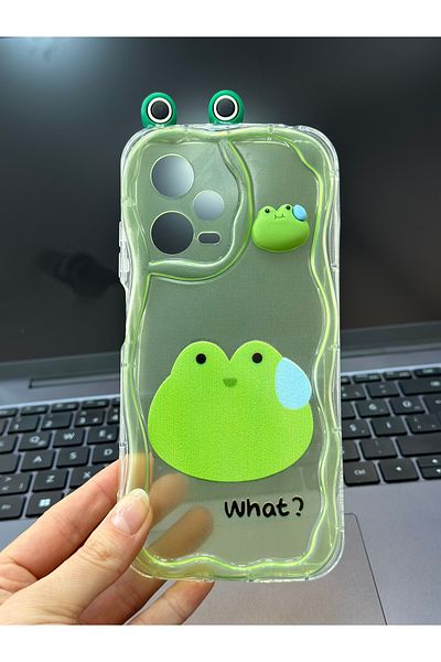 Go Aksesuar حافظة سيليكون بتصميم ضفدع متوافقة مع هاتف Xiaomi Redmi Note 12 Pro 5G مع لعبة