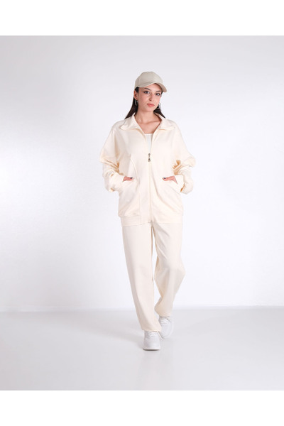 Lefon Fermuarlı Sweatshirt Takım