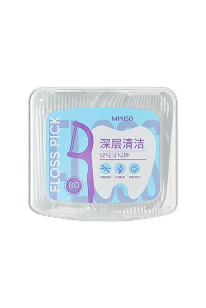 Miniso Çift Sıra İpli Kürdan Tipi Diş İpi (80 Adet)
