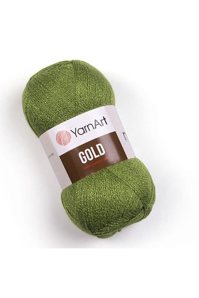 Yarnart Χρυσό - Glittery Hand Knitting νήμα Grass Green-9046