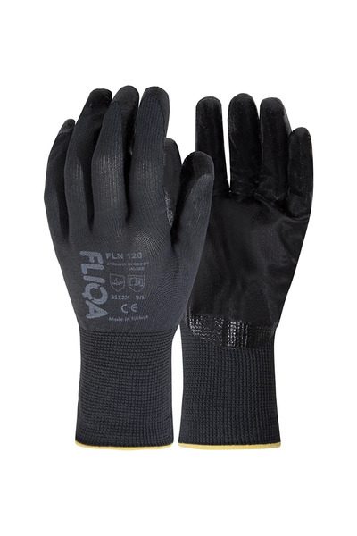 FLIQA FLIQAFLN-120 1/2 Nitril Hassas Eldiven 8 Numara Siyah