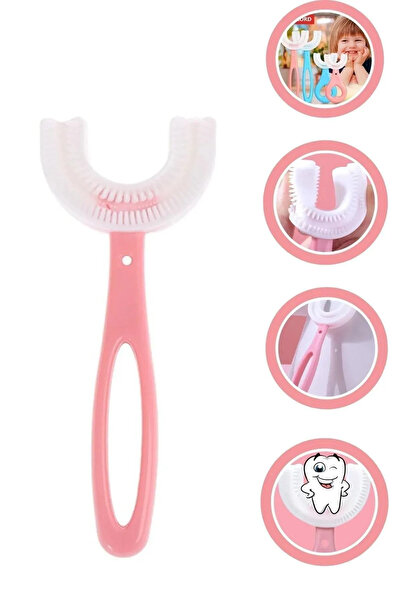 Sihirlicin U-Shaped Practical Children's Toothbrush 6 - 12 Years Pink