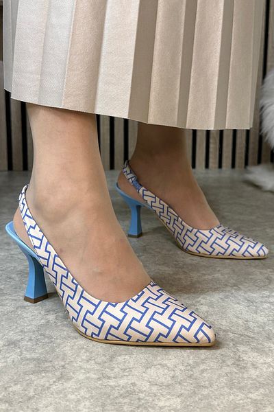 Nstil Pantofi casual de damă cu toc, cu vârf ascuțit, cu toc înalt, subțire, spate deschis, clasic 281