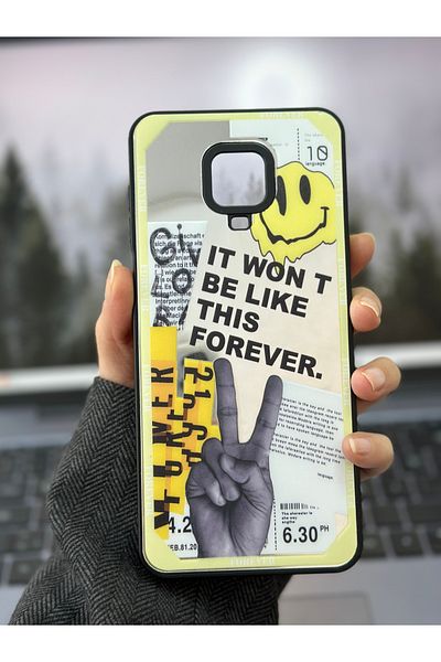 Go Aksesuar Xiaomi Redmi Note 9s - حافظة سيليكون متوافقة مع Redmi Note 9 Pro بتصميم مرآة للأبد