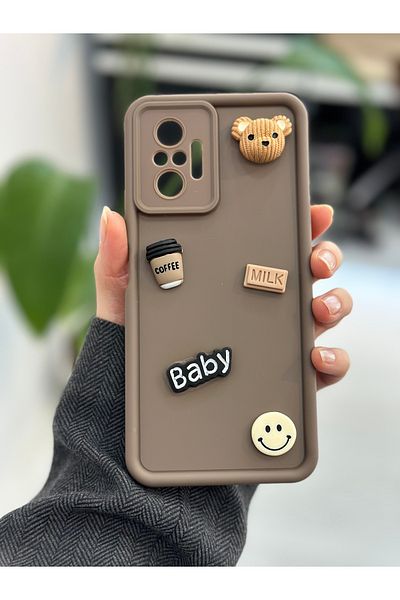 Go Aksesuar جراب سيليكون متوافق مع هاتف Xiaomi Note 10 Pro بتصميم لعبة الشوكولاتة للأطفال