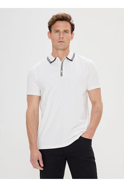 ALTINYILDIZ CLASSICS Weißes Polo-T-Shirt für Herren 4a 4824200017