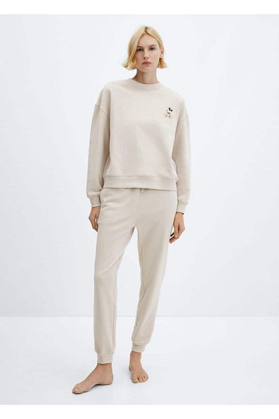 MANGO Woman Bequem geschnittene Jogginghose aus Baumwolle