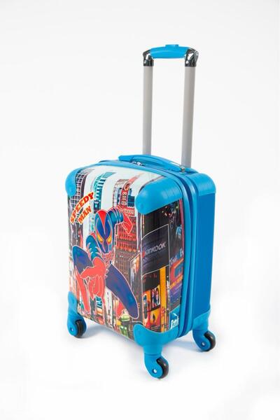 Protocol London Erkek Çocuk Valiz Speedy Man Mavi Siyah Renk Kabin Boy Küçük ...