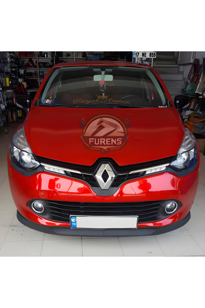 Furens Renault Clio 4 2012-2020 Uyumlu H lip Esnek Ön Lip 2 Parça Karlık Ön Ek Tampon Altı Dil